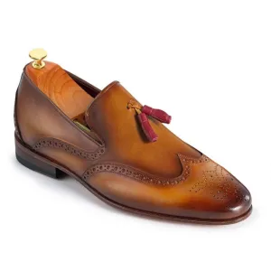 6 CM/2.36 Inches Men’s Elevator Shoes – Brown Suede Penny Loafers
