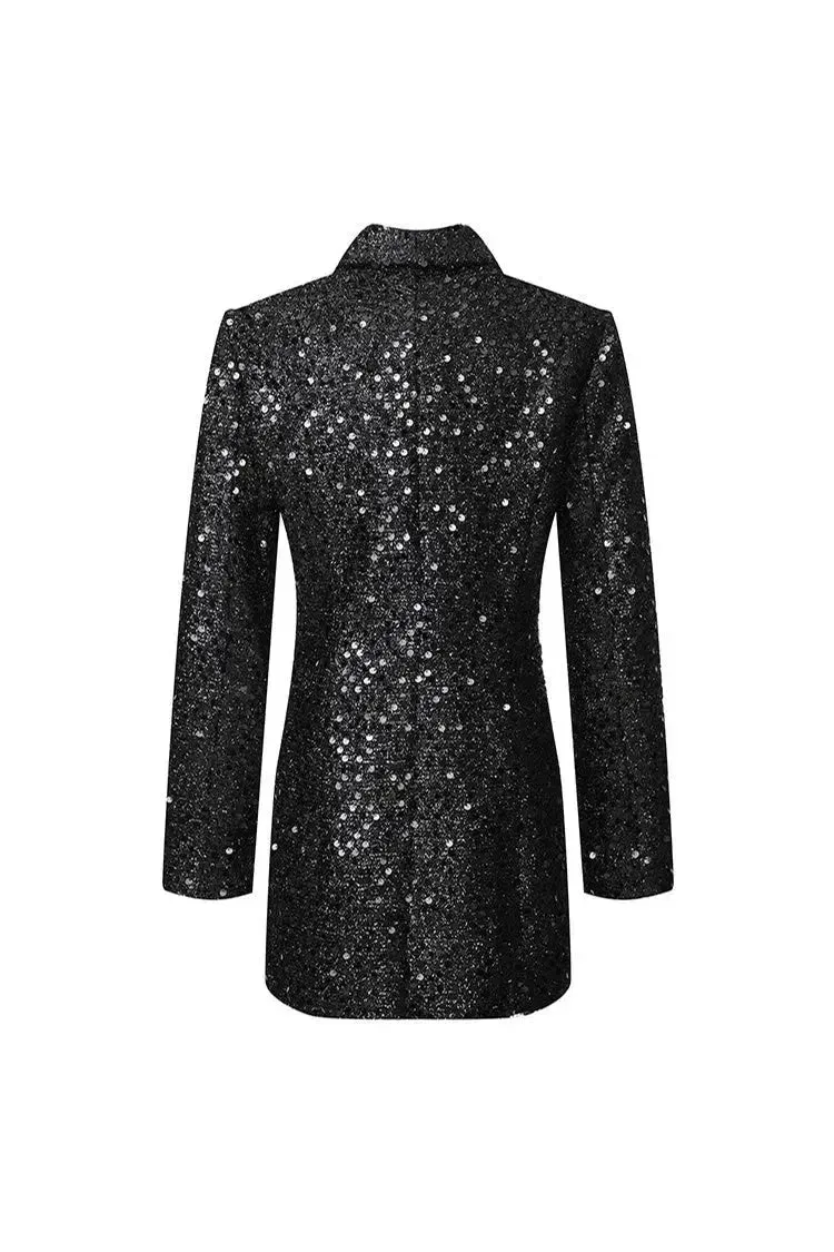 Amelio – Double-breasted design – Sequin blazer