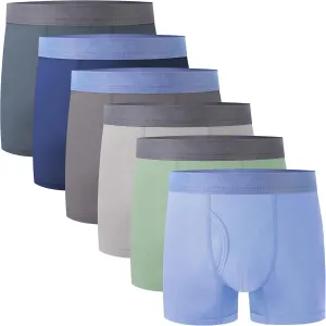 BAMBOO COOL Boys' Boxer Briefs 6-18Y Underwear Moisture-Wicking Lightweight and Ultra Soft 6-Pack