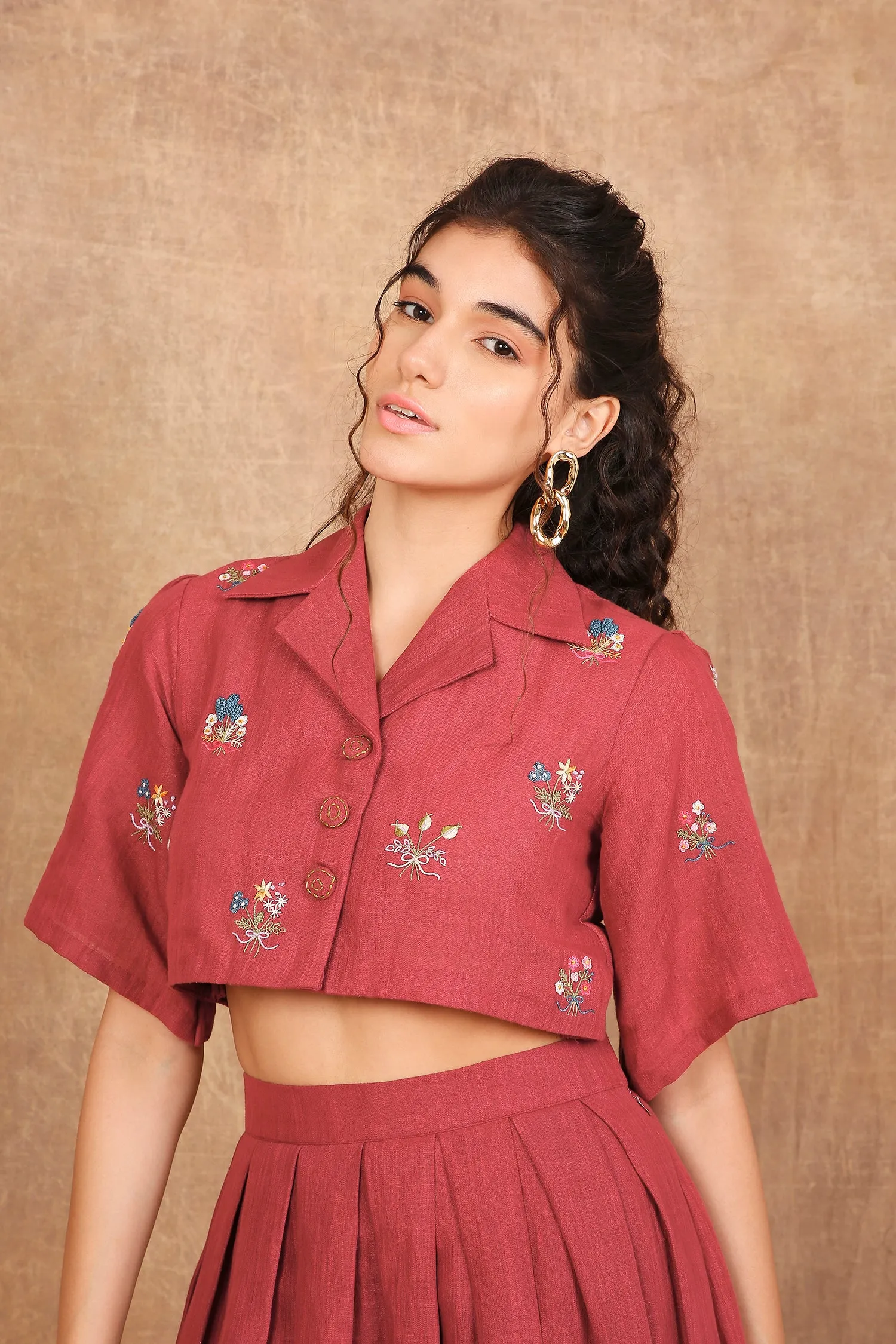 Bouquet Of Rubies Co-ord Set