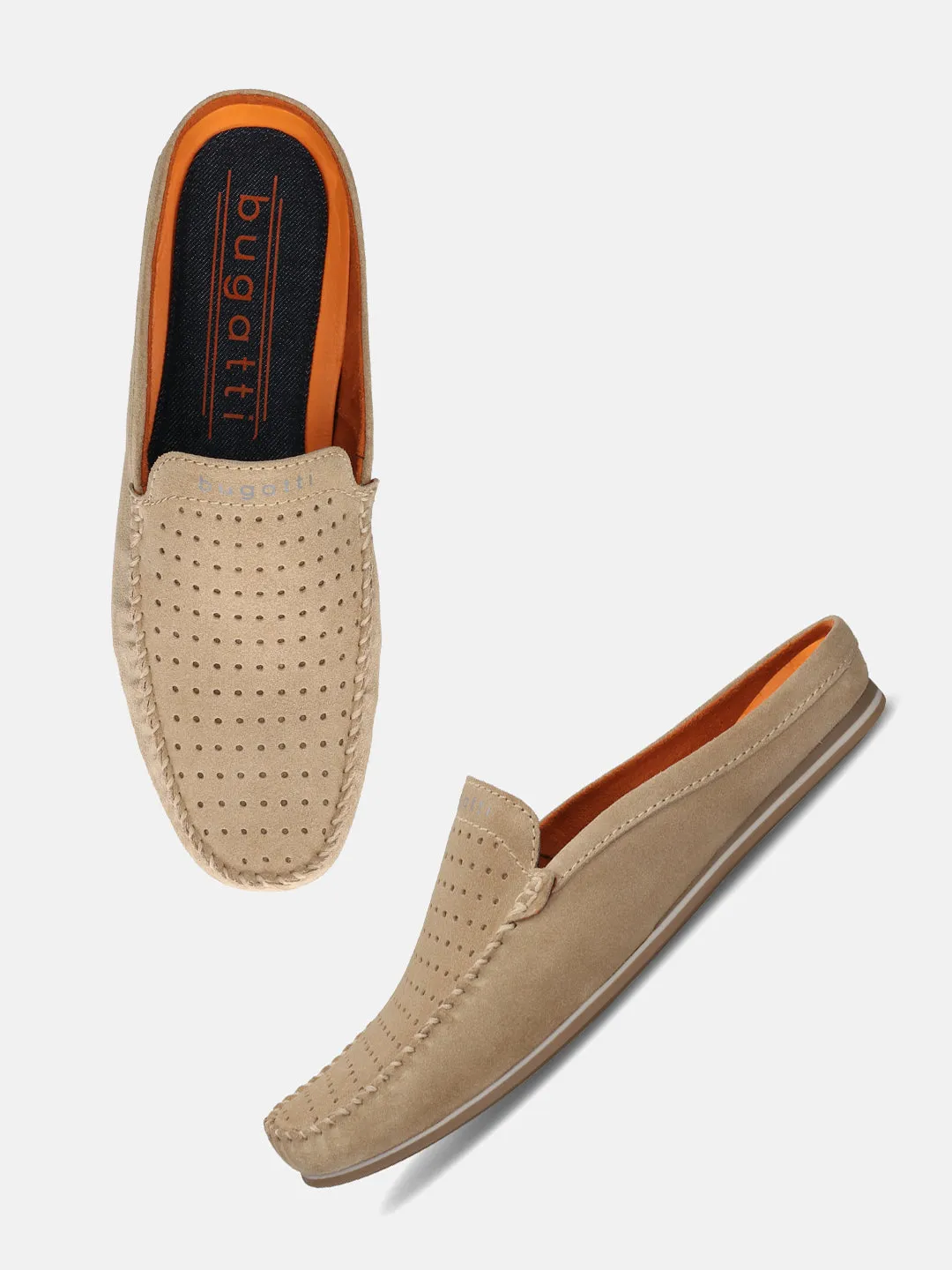 bugatti Beige Premium Leather Slip On