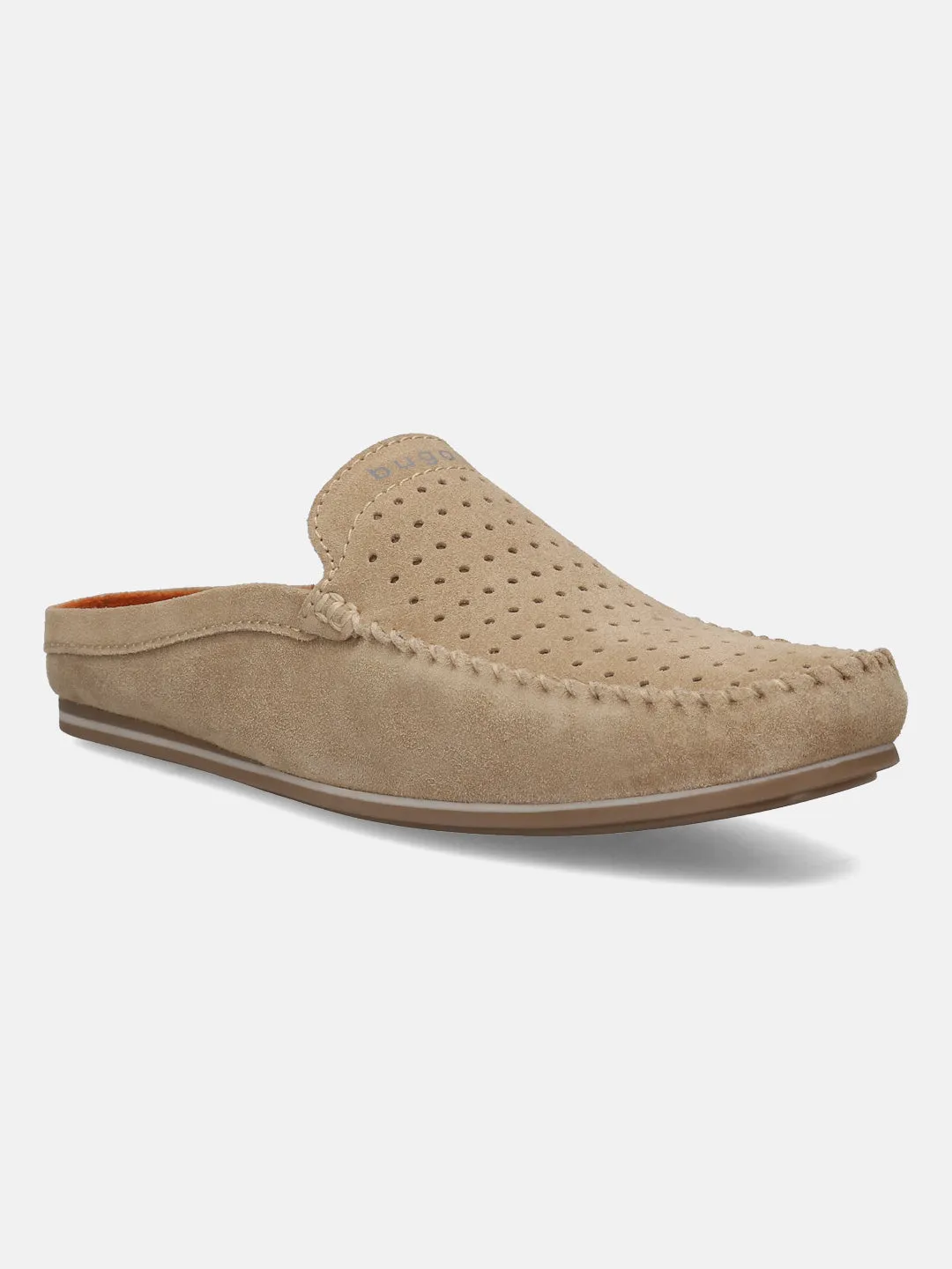 bugatti Beige Premium Leather Slip On