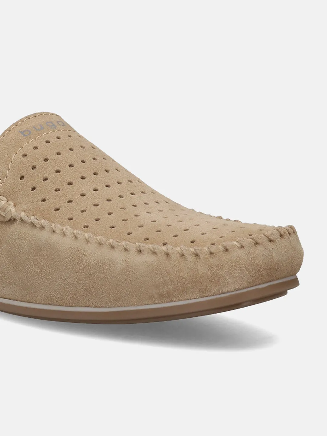 bugatti Beige Premium Leather Slip On