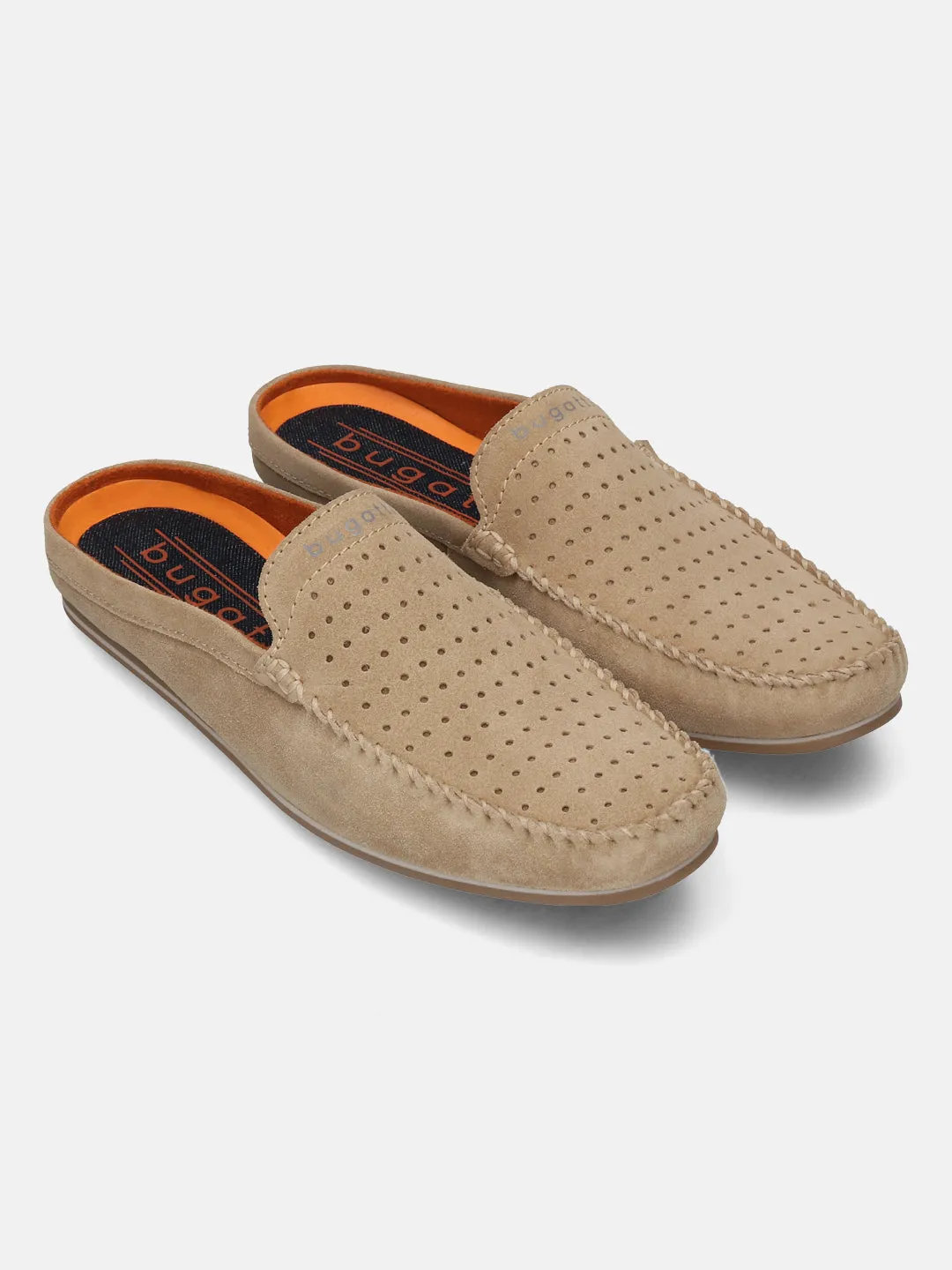 bugatti Beige Premium Leather Slip On