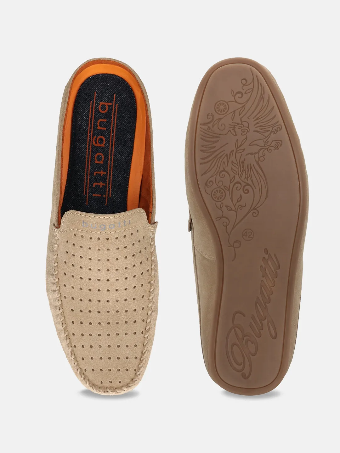bugatti Beige Premium Leather Slip On