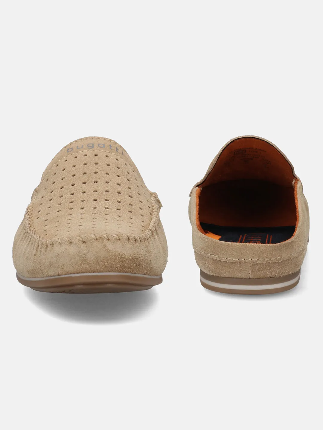 bugatti Beige Premium Leather Slip On