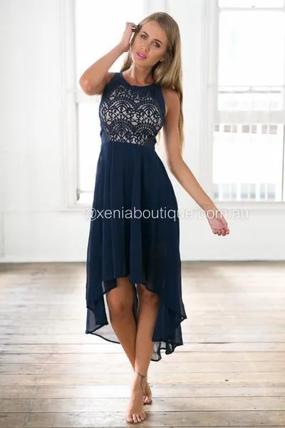 Higher Love Midi Dress (Navy)