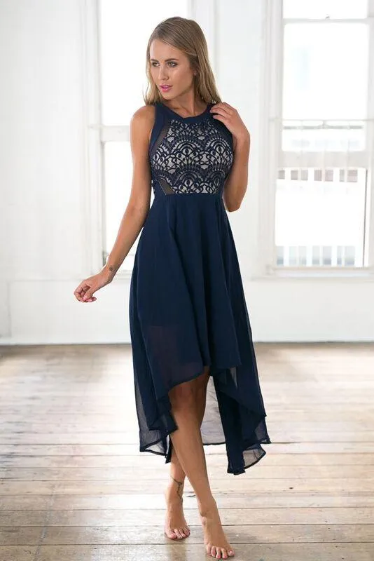 Higher Love Midi Dress (Navy)