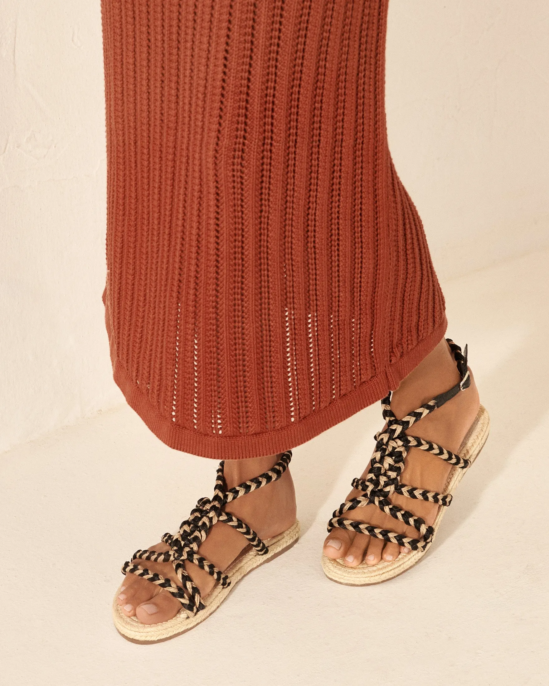 Jute Tie-Up Rope Sandals - F75Y0 - Yucatán Natural