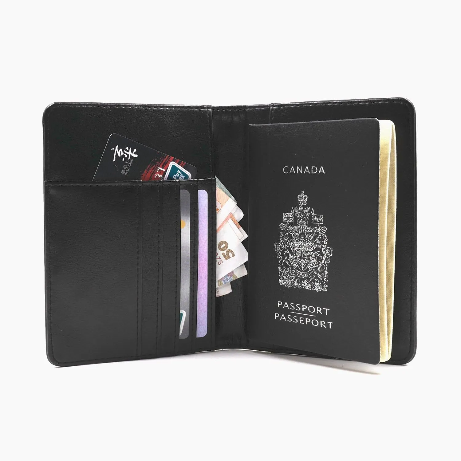 kandouren RFID Passport Holder Cover Case,Travel Accessories for Men & Boy,Passport Wallet(black world)