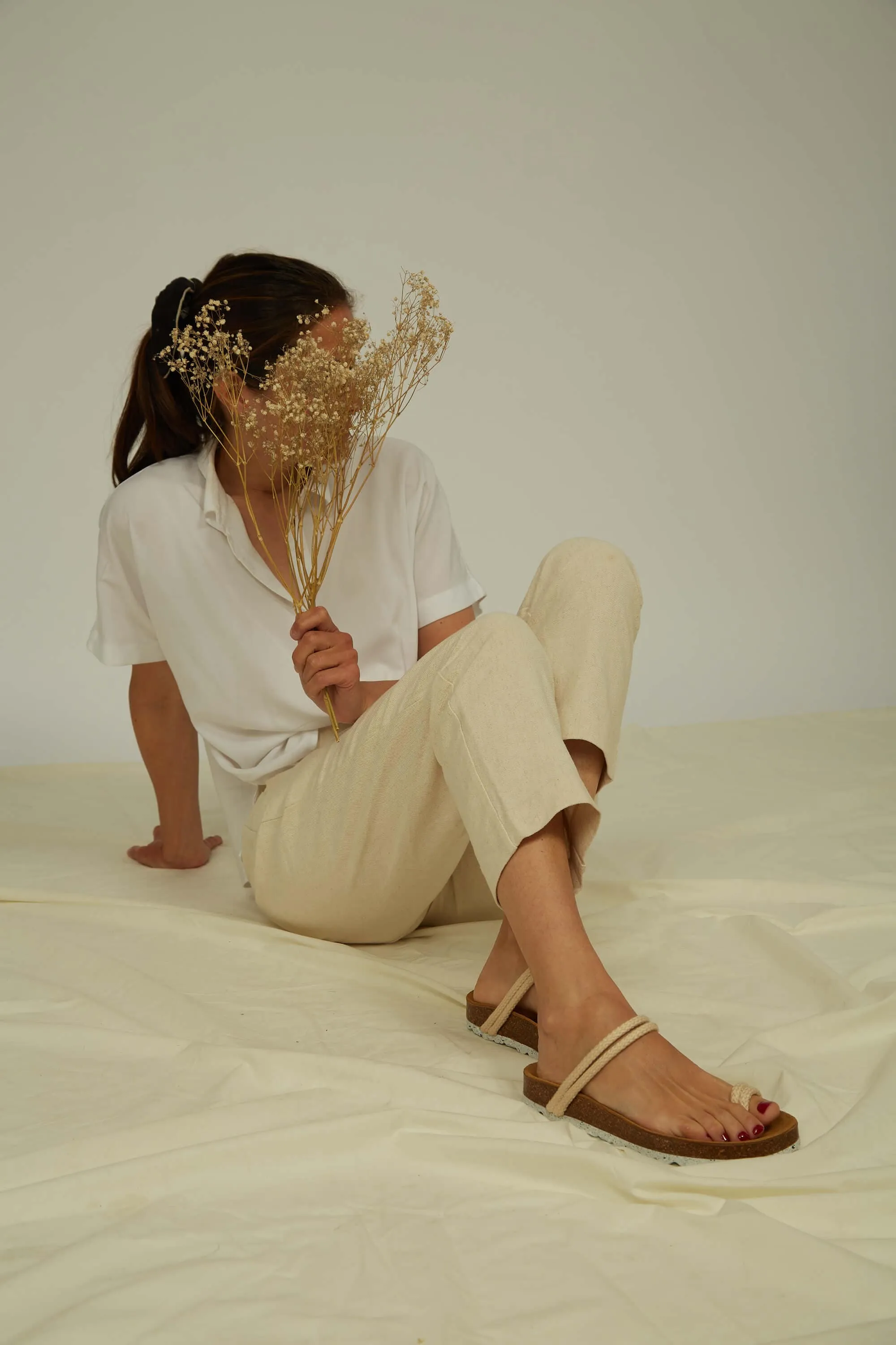 La Orotava Vegan Cotton Rope & Cork Sandals | Natural