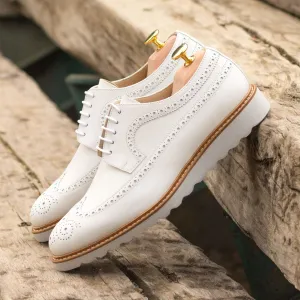 Longwing Blucher-Box Calf, White-Wholesale