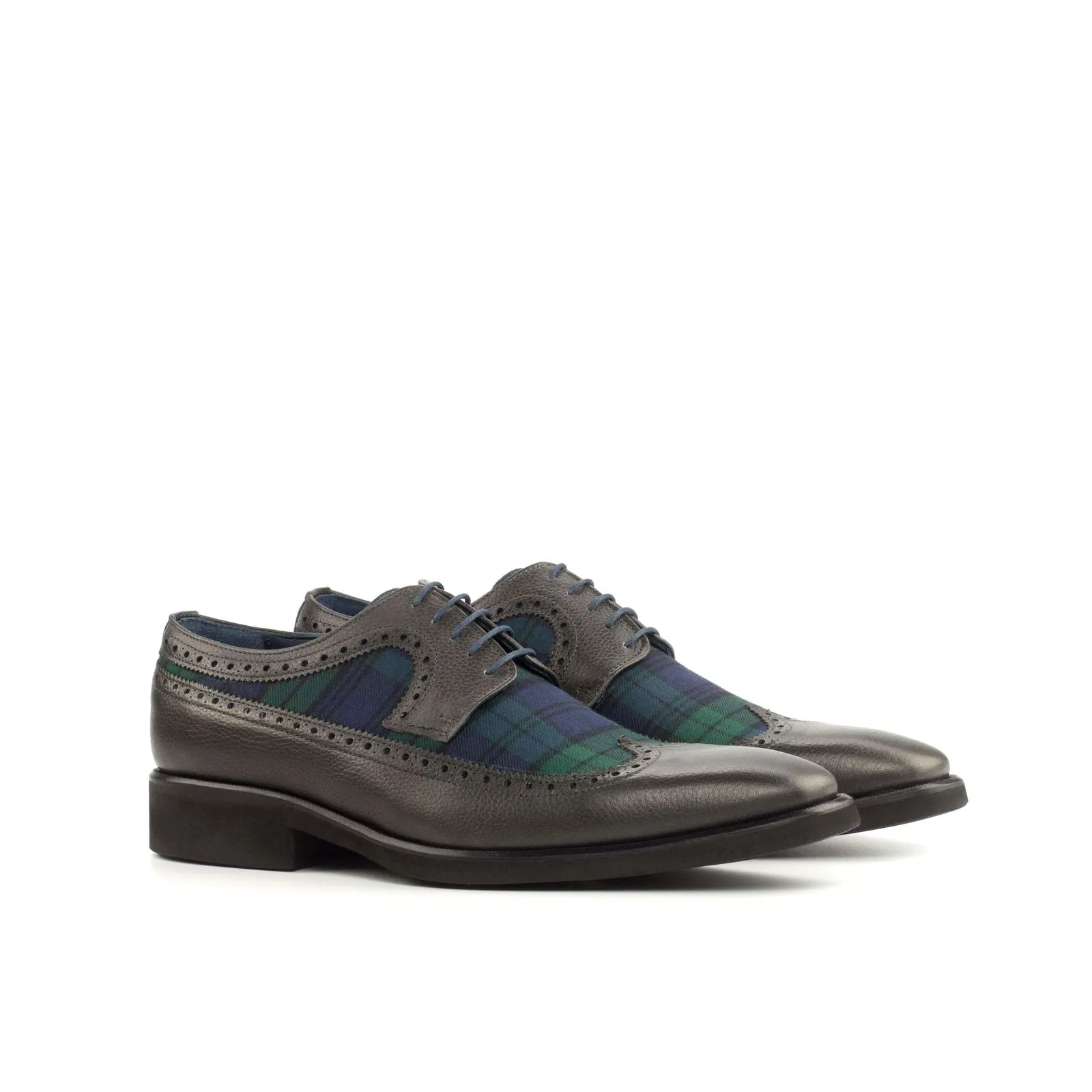 Longwing Blucher-Painted Full Grain, Box Calf, Sartorial, Grey, Black