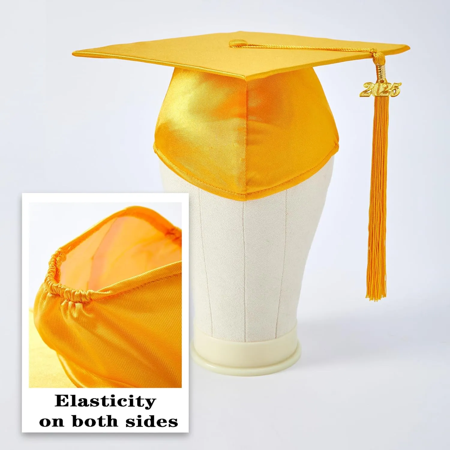 Preschool and Kindergarten Shiny Graduation Cap with 2025 Tassel Charm Rich in Color