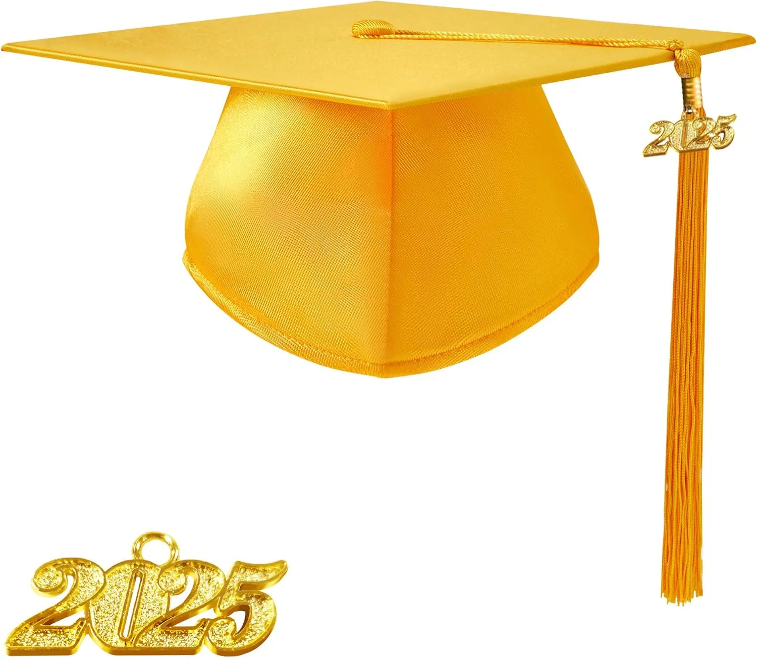 Preschool and Kindergarten Shiny Graduation Cap with 2025 Tassel Charm Rich in Color