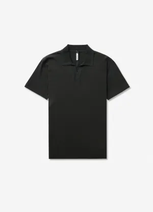 Rib Collar Tech Knit Polo Khaki