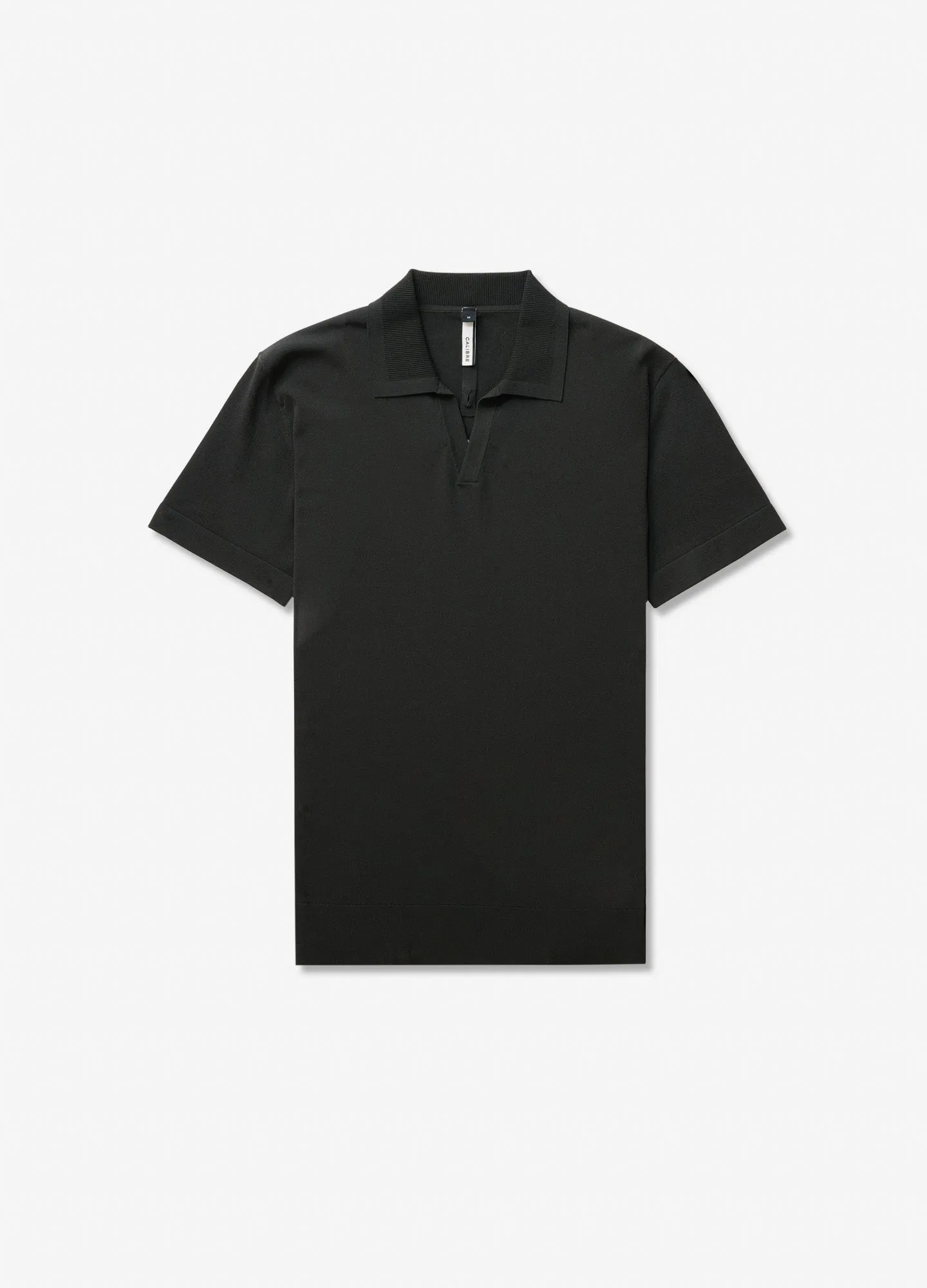 Rib Collar Tech Knit Polo Khaki