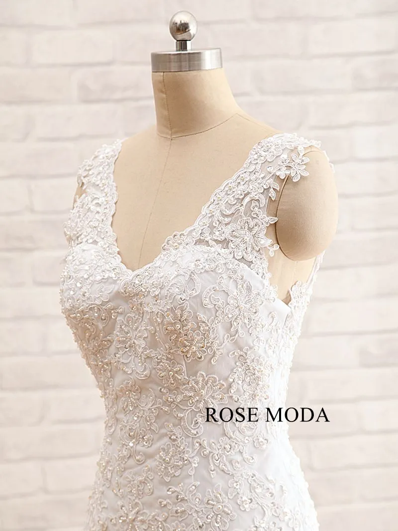 Rosemoda Delicate Beaded Lace Mermaid Wedding Dress