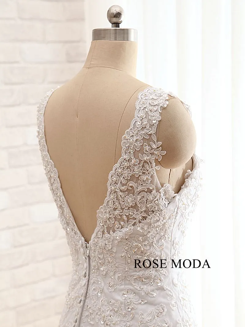 Rosemoda Delicate Beaded Lace Mermaid Wedding Dress