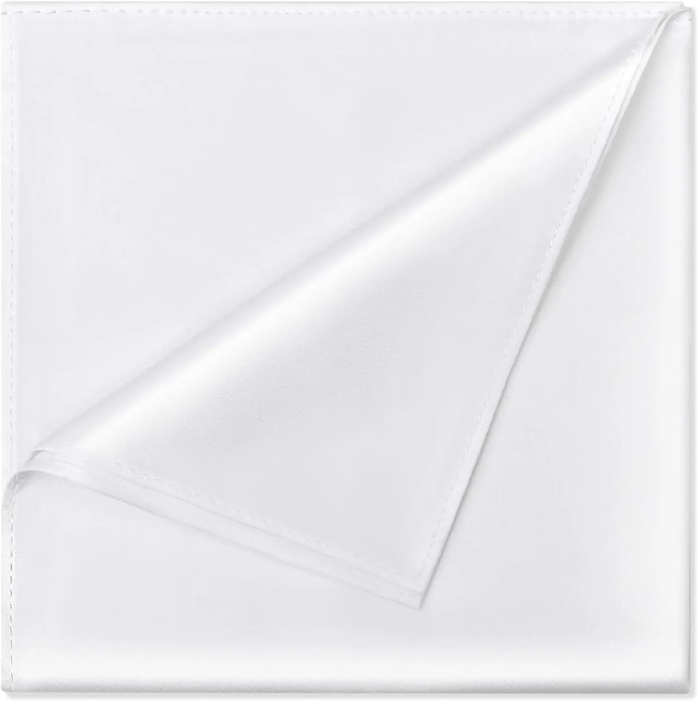 Satin Pocket Square for Men, Vegan Silk Suit Handkerchief
