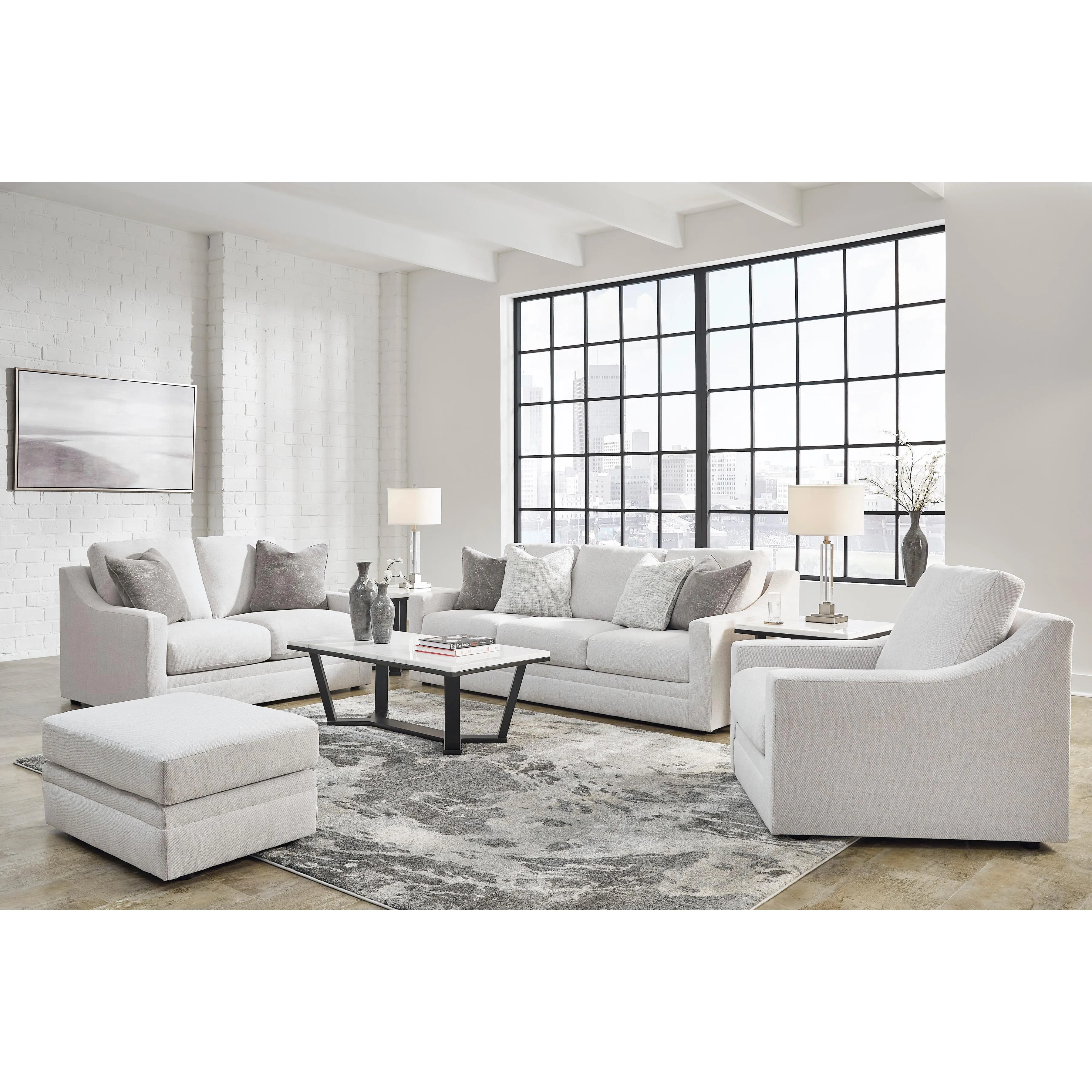 Signature Design by Ashley Maitelynn Fabric Ottoman 4820214