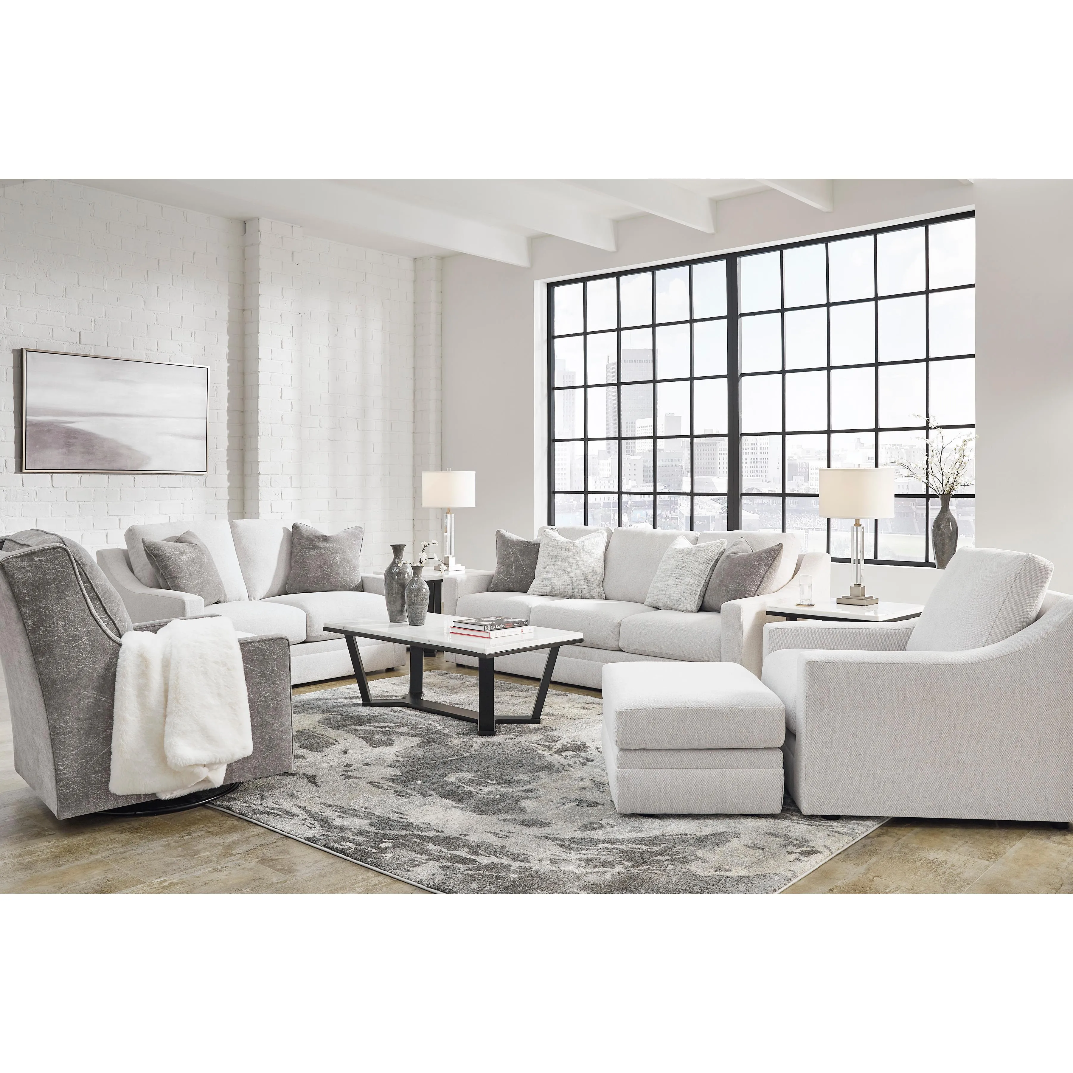 Signature Design by Ashley Maitelynn Fabric Ottoman 4820214