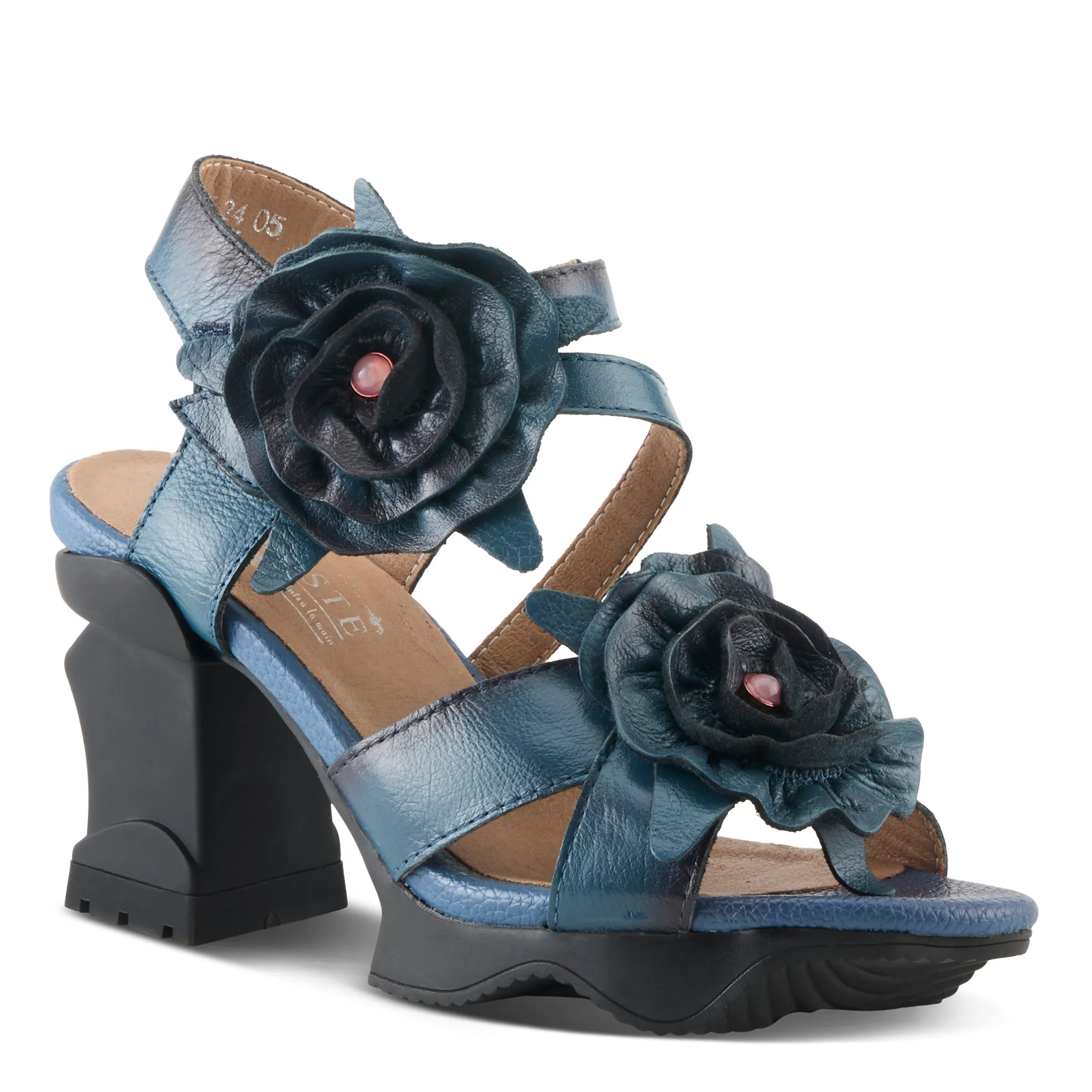 Spring Step Shoes L'Artiste Shelly Ankle Strap Sandal Women’s Hand Painted Leather