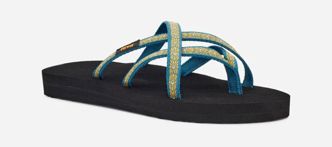 Teva Women's Olowahu Flips- Flower/ Loom Yellow