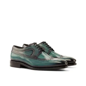 Turquoise Patina Longwing Blucher Shoes