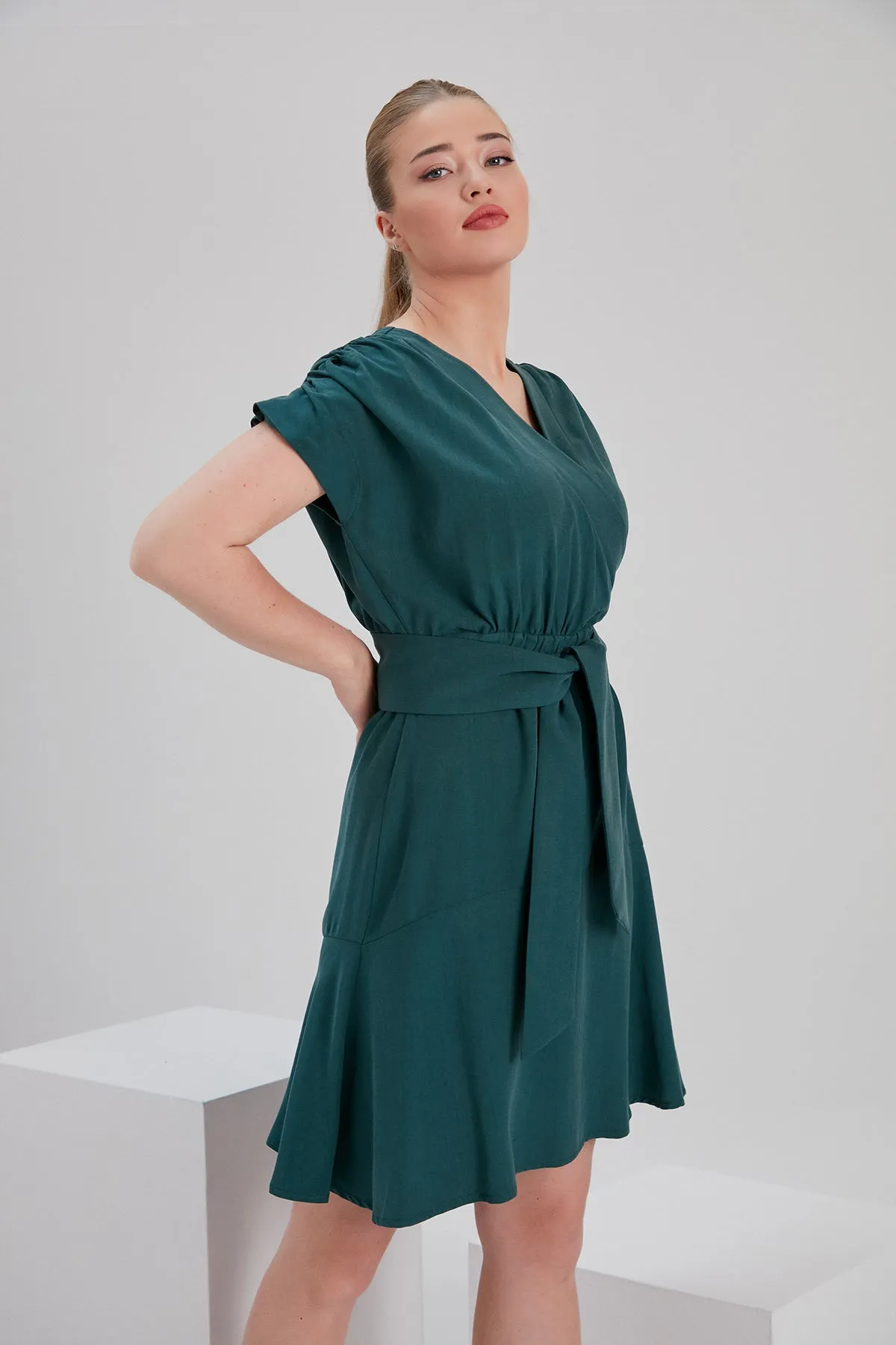 URBANTESS GREEN TENCEL DRESS